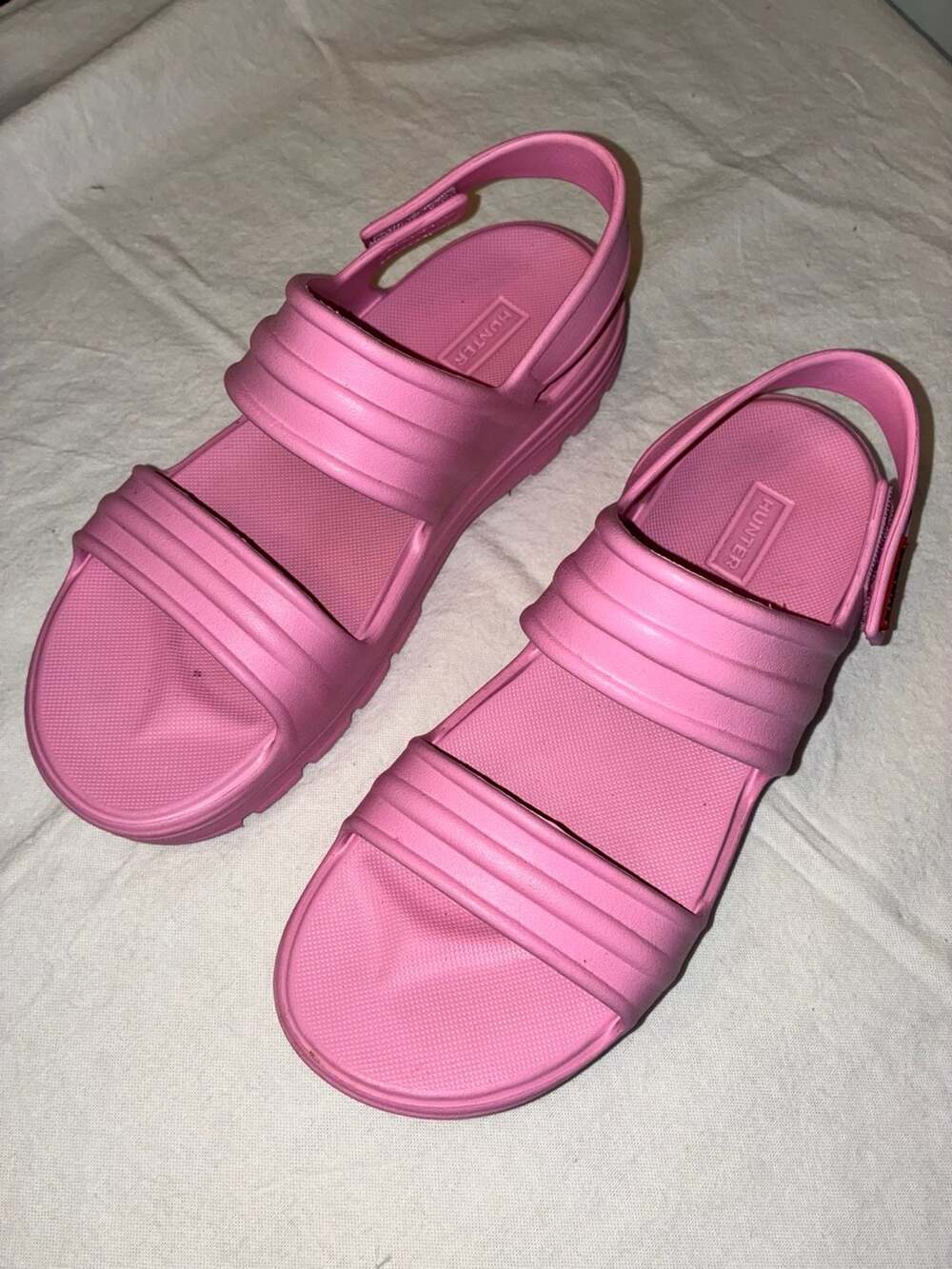 Hunter Women's Original Lightweight Platform Sandals Pink Size US 8